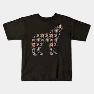 Floral wolf Kids T-Shirt